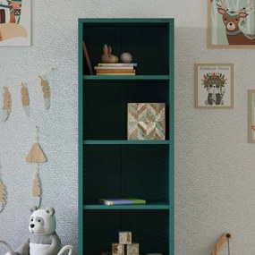 Regał na książki MARIO, 500 x 1800 x 350 mm, Modern: morski