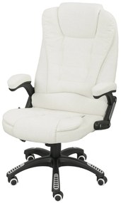Vinsetto Ergonomiczny Fotel Biurkowy z Funkcją Masażu, 68 x 72 x 110–120 cm, Kremowy