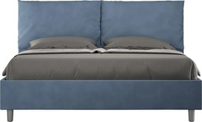 Łóżko bez stelaża tapicerowane 160x190 microfibra Niebieski Antea