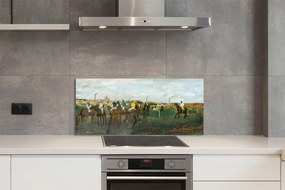 Szklany Panel Wyścigi Konne - Edgar Degas