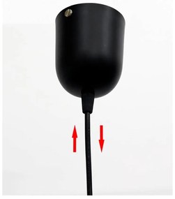 Czarna lampa wisząca ze szklanym kloszem ø 10 cm Felis – Candellux Lighting