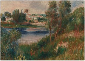 Obraz - Auguste Renoir, Landscape at Vetheuil, reprodukcje (70x50 cm)