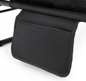 Leżak Ogrodowy SATURN 190x73 cm Czarny