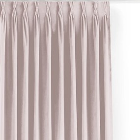 Jasnoróżowa aksamitna zasłona częściowo zaciemniająca (dimout) 530x300 cm Velto – Filumi