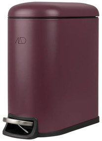 Ciemnofioletowy metalowy kosz na śmieci z pedałem 5 l Mini Walther – Mette Ditmer Denmark