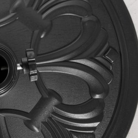 aOutsunny Parasol Stojak Parasol Uchwyt Parasol Podstawa 13 kg Stojak Parasol Ø35/Ø38/Ø48mm Plastik + Cement Antyczny Czarny Ø48 x 34 cm