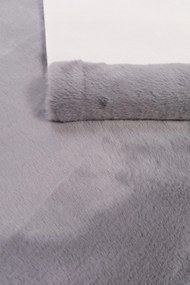 Dywanik Szary 80x150 cm Antypoślizgowy miękki Akcent do Sypialni i Salonu