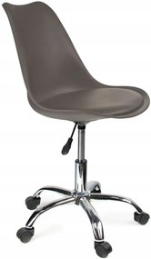 Szare krzesło na kółkach do biurka - Tunier 3X
