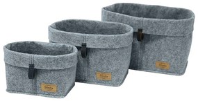 Szary tekstylny organizer Wenko Felt, 24x16 cm