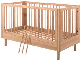 Łóżeczko z litego drewna dębowego 70x140 cm w naturalnym kolorze Forrest – Vipack