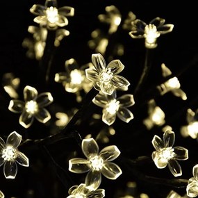 Dekoracyjne LED drzewo z kwiatami, ciepły biały