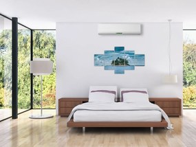 Obraz - wyspa na morzu (125x70 cm)