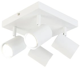 Inteligentna lampa sufitowa biała kwadratowa w tym 4 WiFi GU10 - Jeana Nowoczesny Oswietlenie wewnetrzne