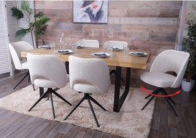 Krzesło do jadalni MCW-N72 (zestaw 6 sztuk),  kremowy