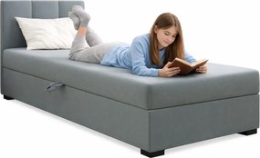 Jasnoszary tapczan młodzieżowy do spania 100x195 cm S5-F51