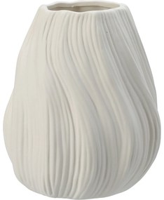 Porcelanowy wazon prążkowany, 15 x 18 cm