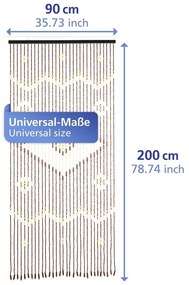 Bambusowa zasłona na drzwi w naturalnym kolorze 90x200 cm Rhombus – Maximex
