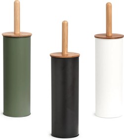 Szczotka WC z metalu i bambusa, Ø 10 cm