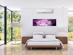 Obraz pięknej fioletowej abstrakcji (170x50 cm)