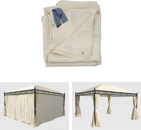 Pergola boczna Calpe II (zestaw 4 sztuk),  kremowy