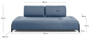 Niebieska sofa Kave Home Compo