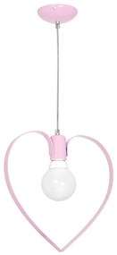 Dziecięca lampa wisząca LOVE 1xE27/60W/230V jasnoróżowa