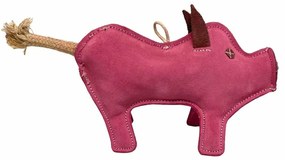 PafDog Świnka Pinky zabawka dla psa ze skóry i juty, 28 cm