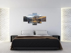 Obraz - Góry nad jeziorem (125x70 cm)