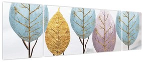 Obraz - Designowe drzewa (170x50 cm)