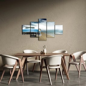Obraz - Kabriolet w stylu vintage (125x70 cm)