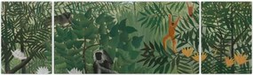 Obraz - Henri Rousseau, Tropical Forest with Monkeys, reprodukcje (170x50 cm)