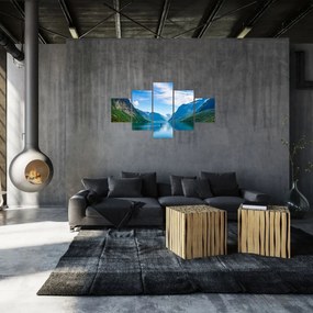 Obraz - Jezioro Lovatnet (125x70 cm)