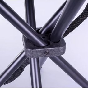 Składany stołek kempingowy - czarny