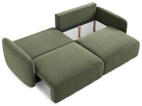 Zielona rozkładana/ze schowkiem sofa 238 cm Kalena – Makamii
