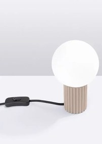 Taupe ryflowana lampka nocna - K601-Buble