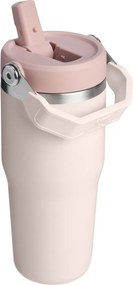 Jasnoróżowy termos ze stali nierdzewnej 410 ml IceFlow™ Flip Straw 2.0 Tumbler Rose Quartz – Stanley