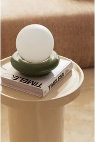 Lampa Stołowa Ceramiczna Z Kryształową Kulą Kryx Intensywny Verde Olive - Sklum