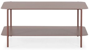 Metalowy stolik w kolorze terakoty 58x90 cm Beatrix – MOME