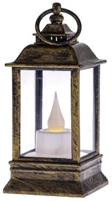 Latarnia ze świecą LED Cremona miedziany, 6 x 13 cm