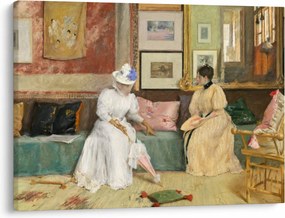Obraz - William Merritt Chase, A Friendly Call, reprodukcje (70x50 cm)
