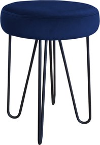 Taboret Venus tkanina Welur stelaż metalowy STOŁEK LOFT : Kolor Stelaża - Czarny , Kolor tkaniny - VELVET - MG16, Typ tkaniny - Velvet