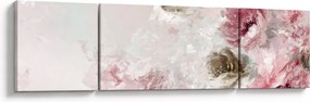 Obraz - Malowanie różowych kwiatów (170x50 cm)