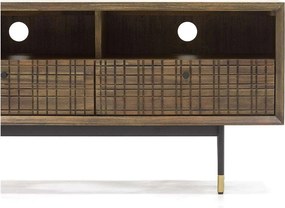 Komoda 160x55x45 cm brązowy wzór labirynt mazl01-160