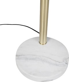 Lampa podłogowa art deco złota 5-światłowa - Sixties Marmo