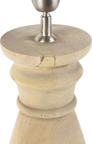 Stylowa lampa stołowa bez klosza drewno naturalne - Catnip