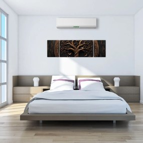 Obraz – Drewniane drzewo życia (170x50 cm)