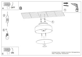Plafon OMIQ ochra czerwona mat SOLLUX  LIGHTING
