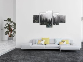 Obraz - Las z ilustrowanymi elementami (125x70 cm)