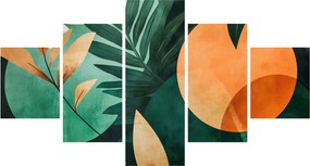 Obraz - Geometryczne motywy naturalne (125x70 cm)