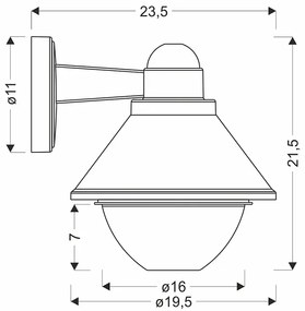 Czarna nowoczesna lampa elewacyjna - D175-Quvi